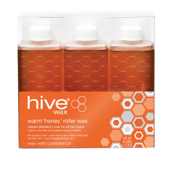 Hive Roller Depilatory Refills Warm Honey Wax (6 x 80g)