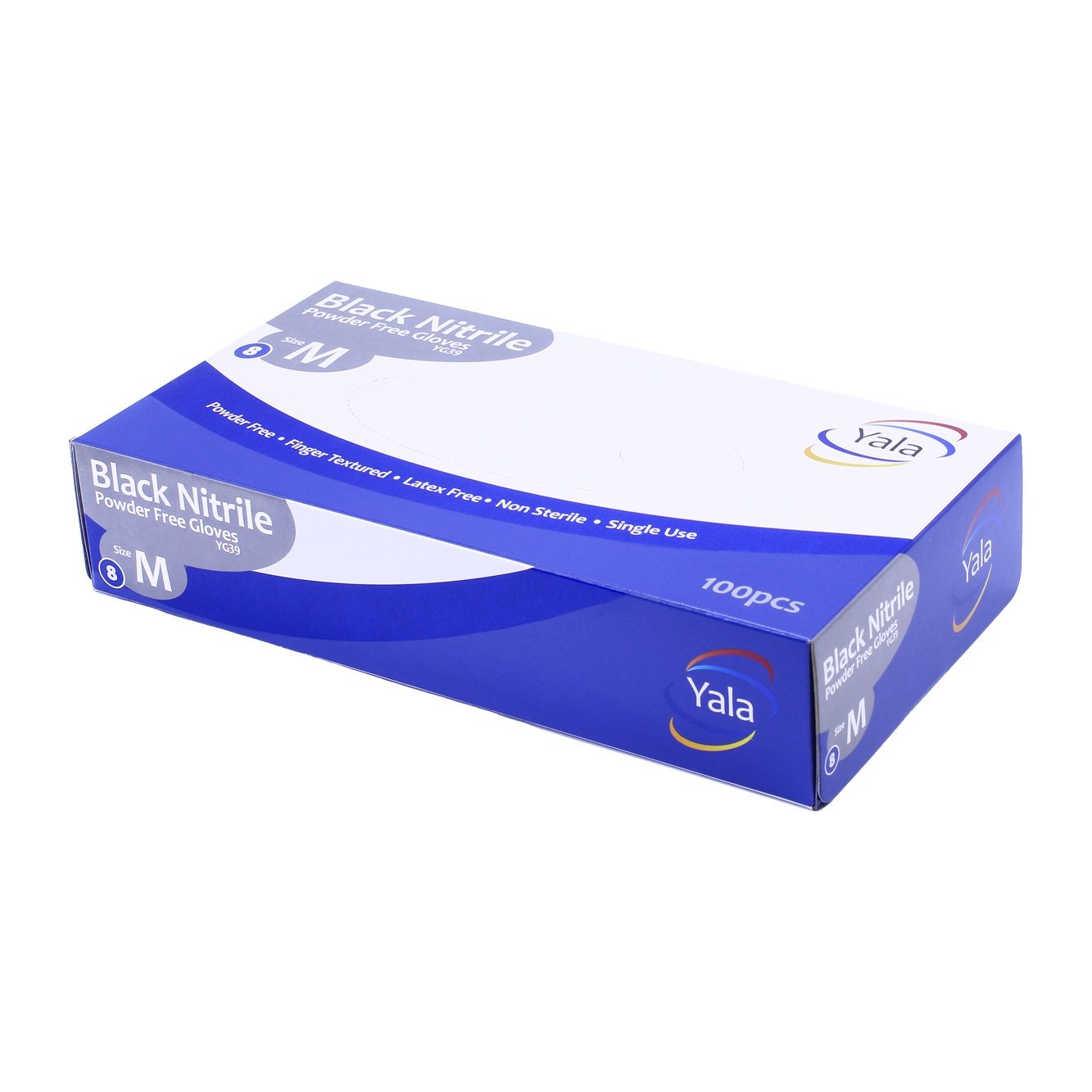 Yala Powder Free Black Nitrile Gloves