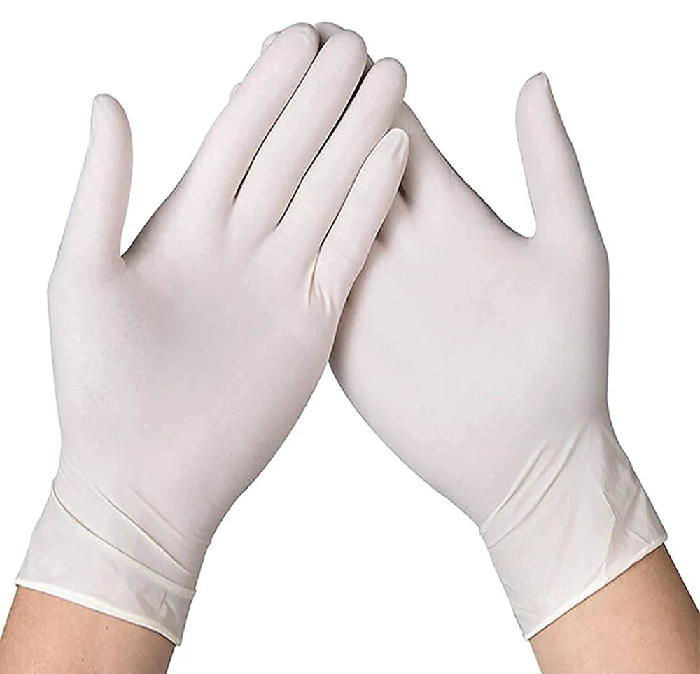 DMI - White Latex Gloves - Powder Free - 100pcs