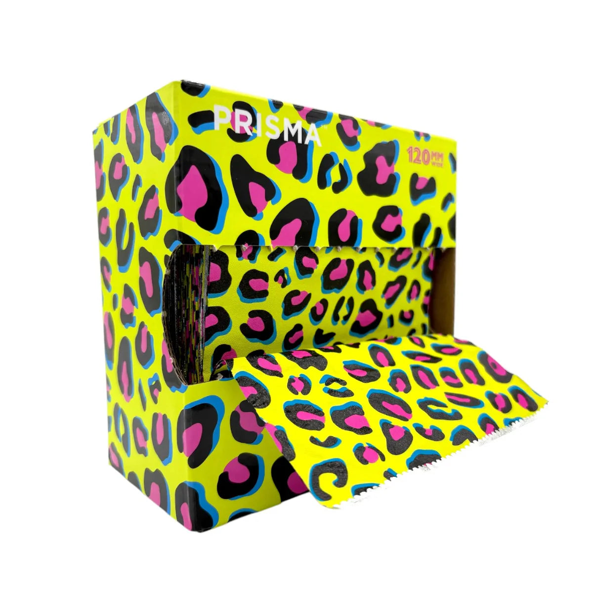 Prisma Pop Up Embossed Lumo Leopard Yellow Foil 120mm X 273mm - 500 Sheets
