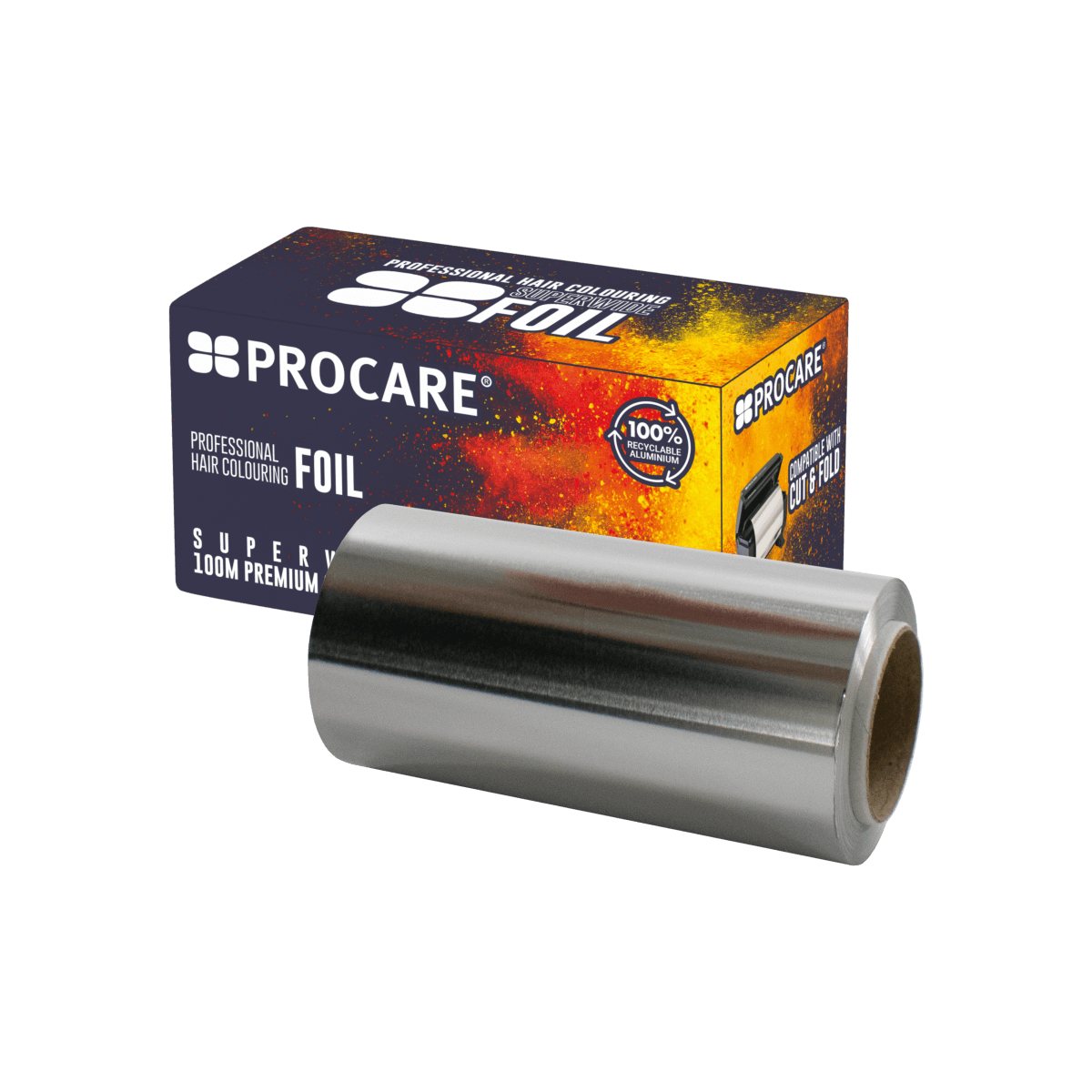 Procare Premium Superwide Silver Hair Foil Roll 120mm x 100m